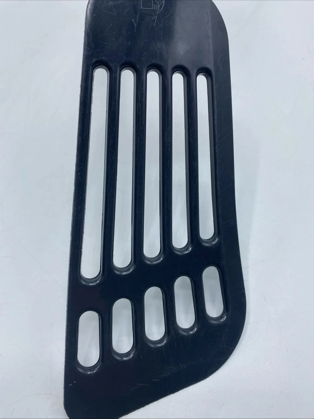 Inox Slotted Spatula Turner Spoon Plastic White Handle Vintage Italy 13